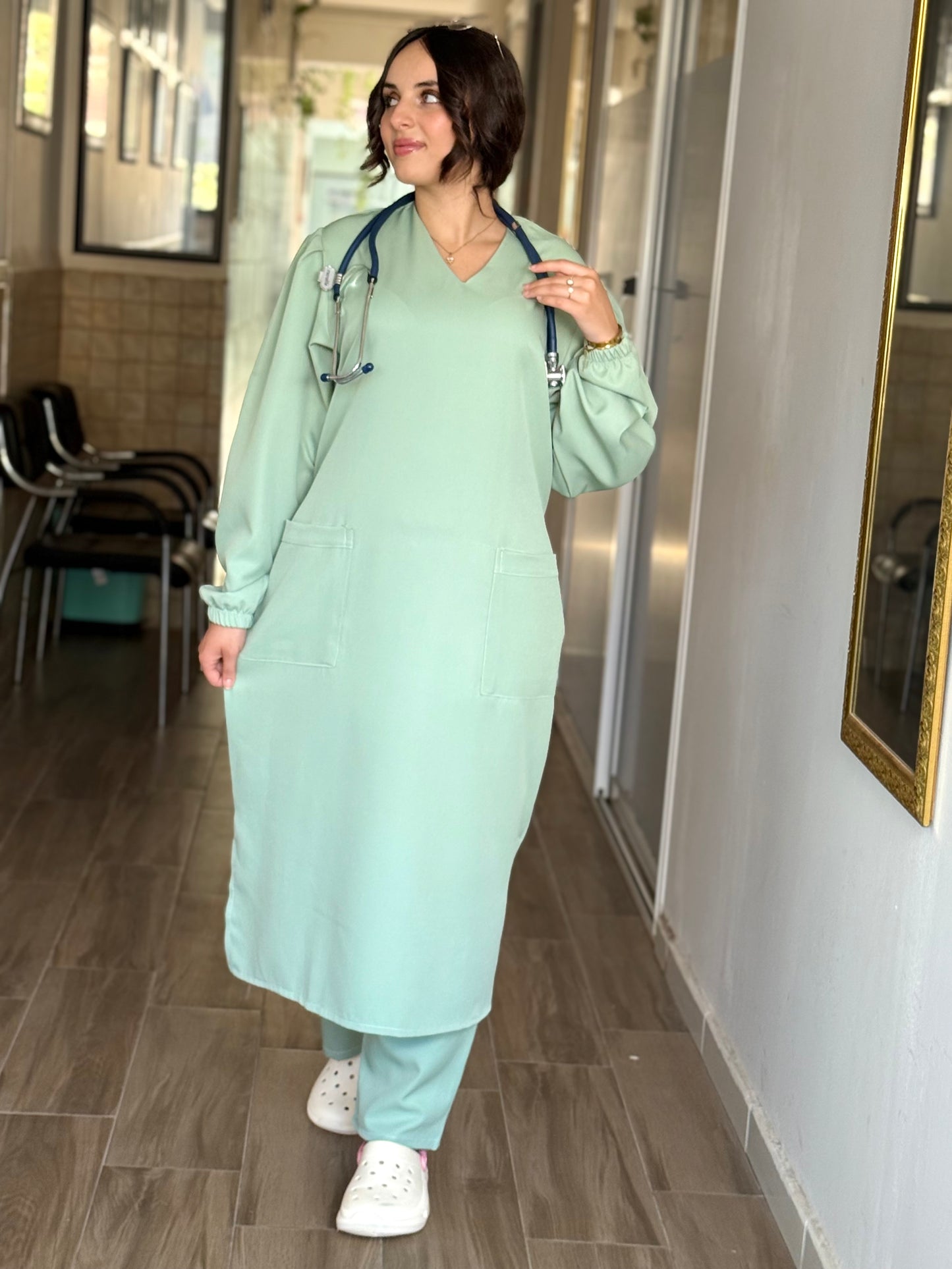 Tenue médicale - Vert Clair Longue