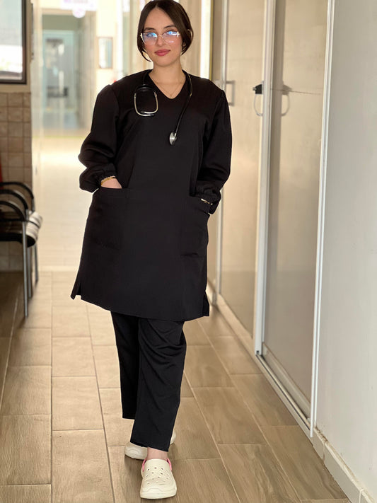 Tenue médicale - Noir Moyenne
